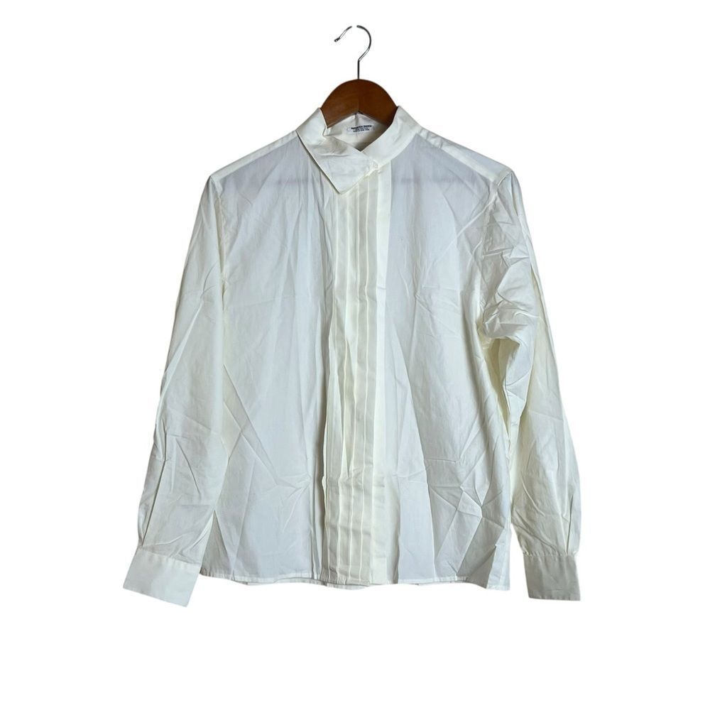 NWT! Talbots off white 100%‎ cotton button down shirt